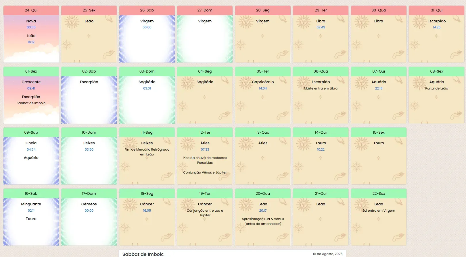 Calendário Lunar